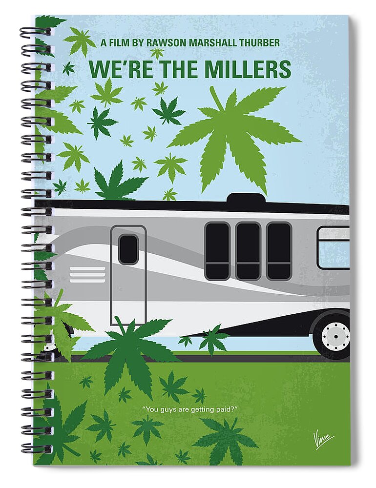 We Are The Millers Spiral Notebook featuring the digital art No763 My We are the Millers minimal movie poster by Chungkong Art
