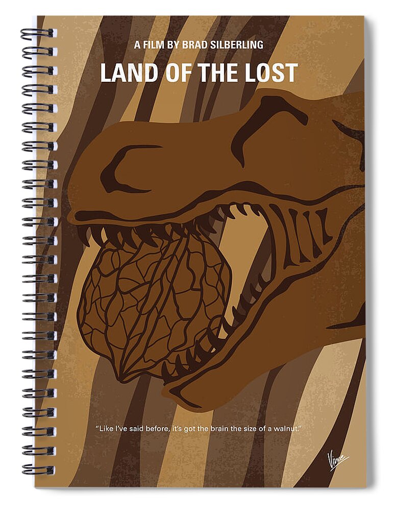 Land Of The Lost Spiral Notebook featuring the digital art No773 My Land of the Lost minimal movie poster by Chungkong Art