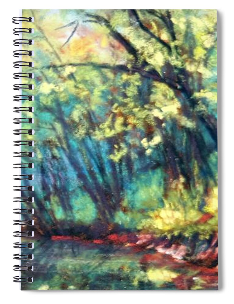 Landscape Spiral Notebook featuring the pastel Nolin Lake Tailwater by Diana Colgate