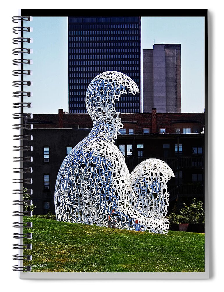 Nomade Spiral Notebook featuring the photograph Nomade in Des Moines by Farol Tomson