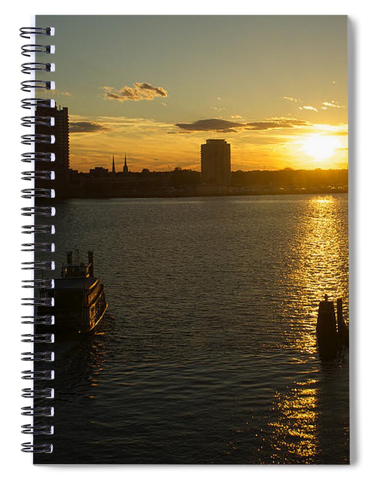 Sunset Spiral Notebook featuring the photograph Norfolk paddle boat by Brooke Bowdren