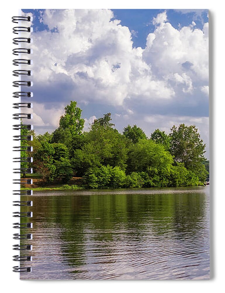 Lake Spiral Notebook featuring the photograph North Carolina Lake by David Palmer