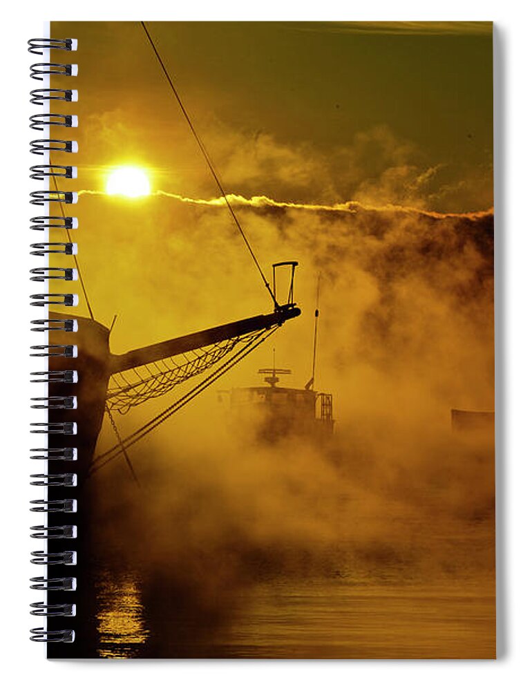 Sea Smoke Spiral Notebook featuring the photograph North End Burr by Jeff Cooper