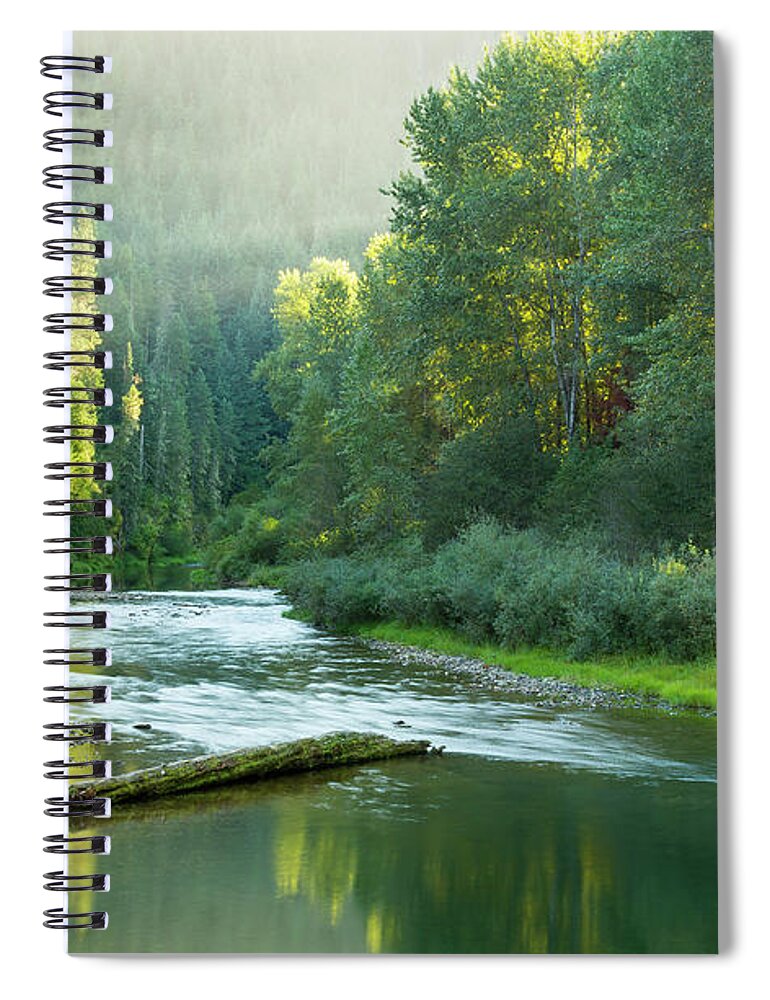  Spiral Notebook featuring the photograph North Fork Atmosphere by Idaho Scenic Images Linda Lantzy