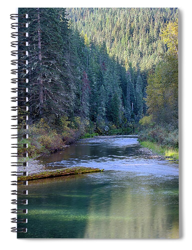 Bumblebee Spiral Notebook featuring the photograph North Fork Gold by Idaho Scenic Images Linda Lantzy