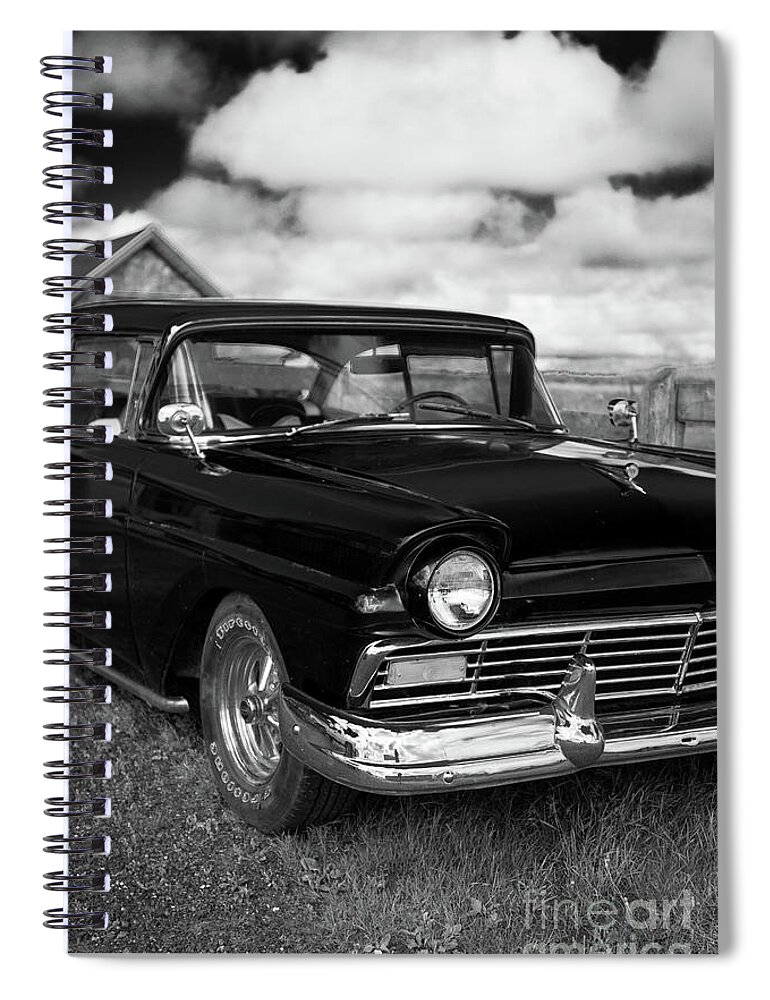 Car Spiral Notebook featuring the photograph North Rustico Vintage Car Prince Edward Island by Edward Fielding