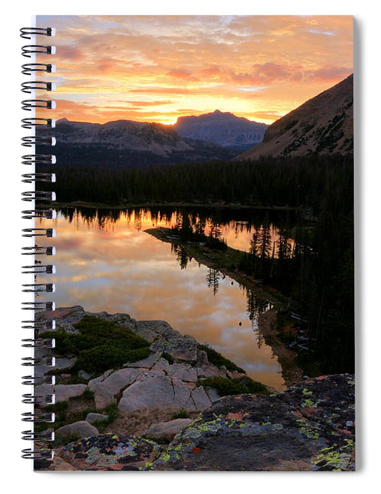 Utah Spiral Notebook featuring the photograph Notch Lake Sunrise Reflection by Brett Pelletier