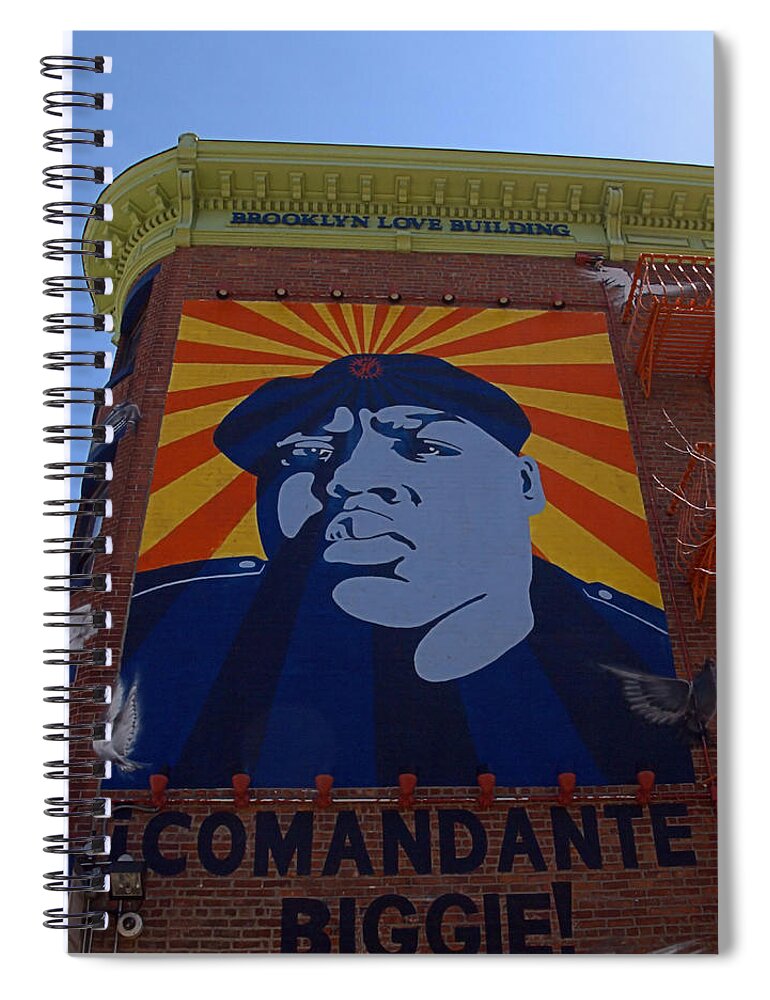 Graffiti Spiral Notebook featuring the photograph Notorious B.i.g. I I by Newwwman