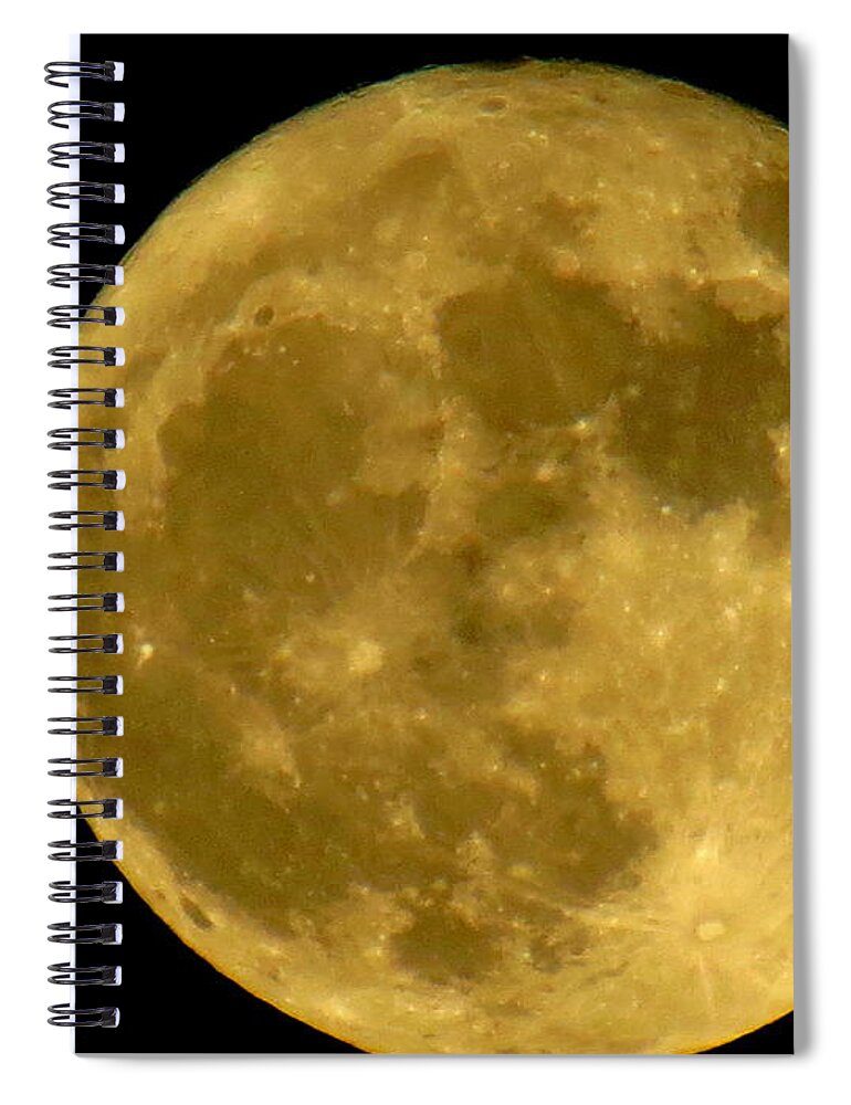 November Spiral Notebook featuring the photograph November Full Moon by Eric Switzer