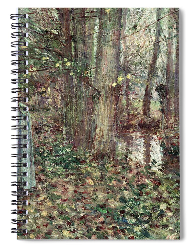 November Spiral Notebook featuring the painting November by Theodore Robinson