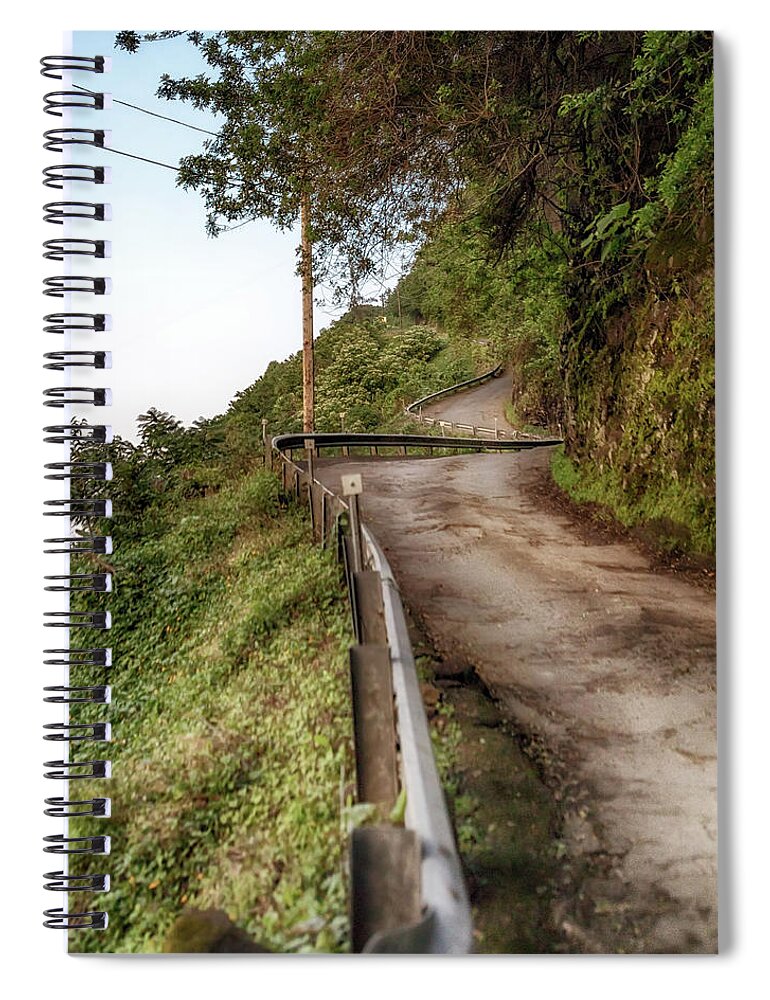 Waipio Valley Spiral Notebook featuring the photograph Nowhere but Up by Susan Rissi Tregoning