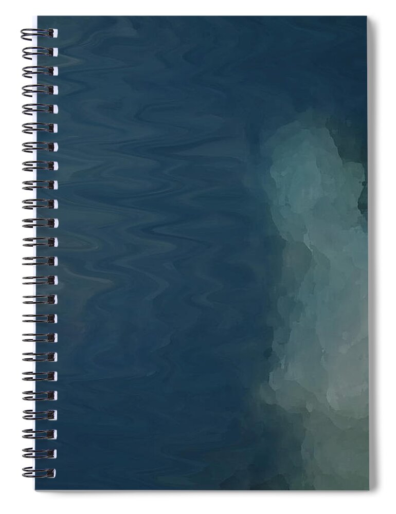 Abstract Spiral Notebook featuring the digital art Nude Impression 18-3 by Lenore Senior