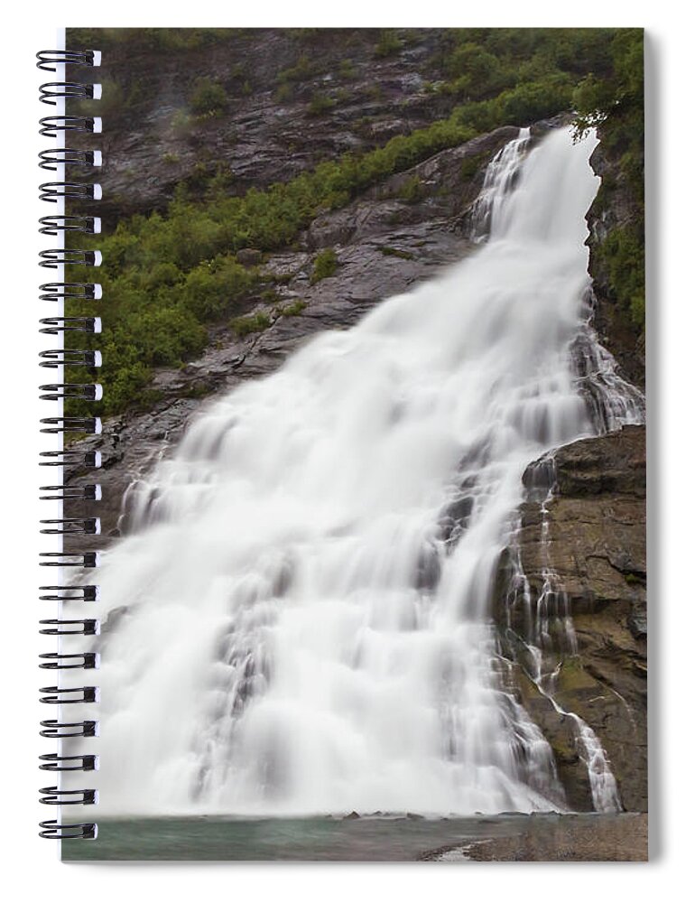 Alaska Spiral Notebook featuring the photograph Nugget Falls, Alaska by Ed Clark