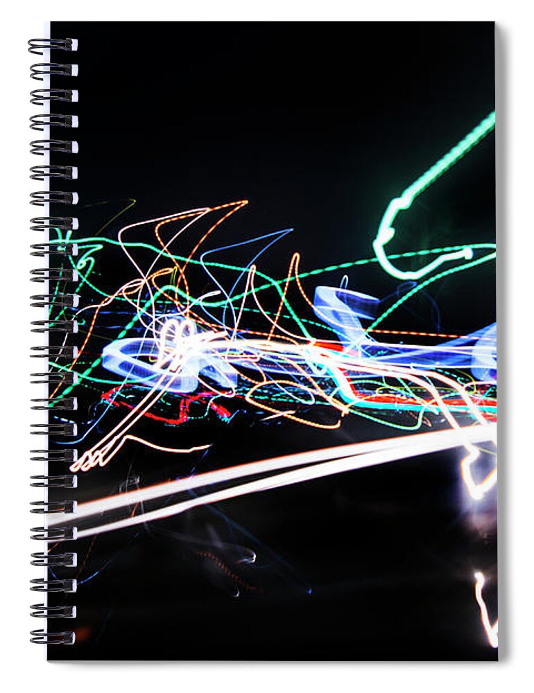 Abstract Spiral Notebook featuring the photograph Numbers Gone Awry by Greg and Chrystal Mimbs