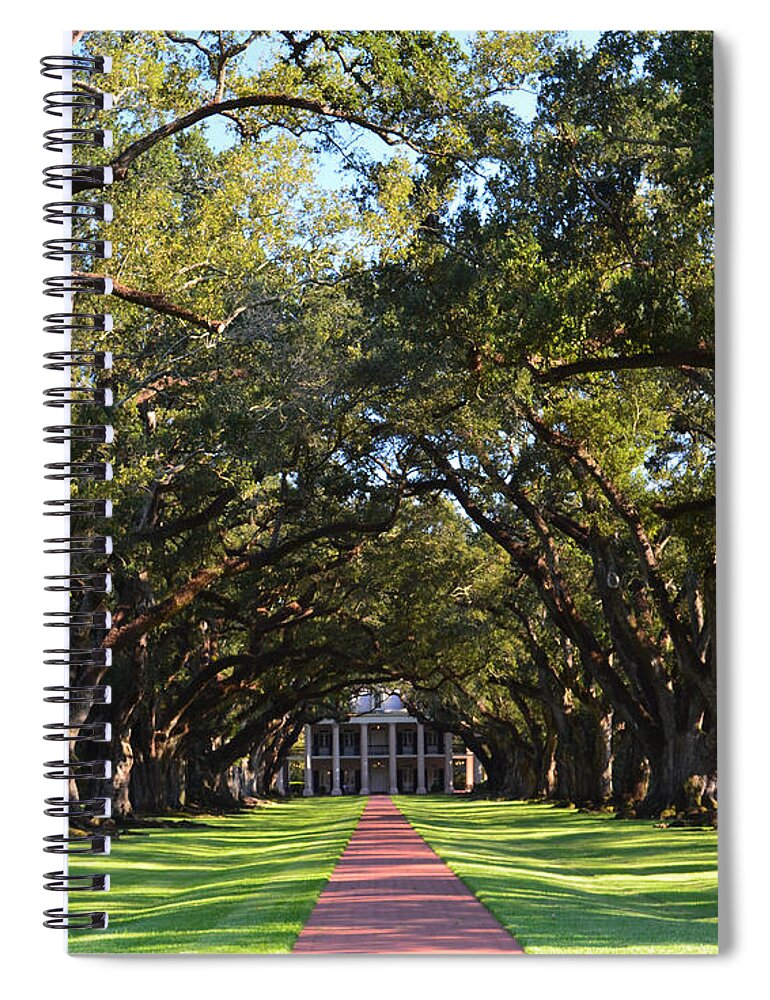 Oak Spiral Notebook featuring the photograph Oak Alley Plantation by Maggy Marsh