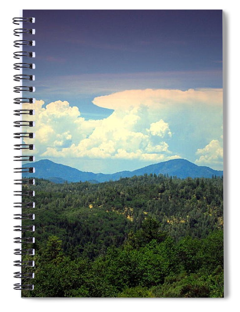 Clouds Spiral Notebook featuring the photograph Oakrun Thunderstorm by Joyce Dickens