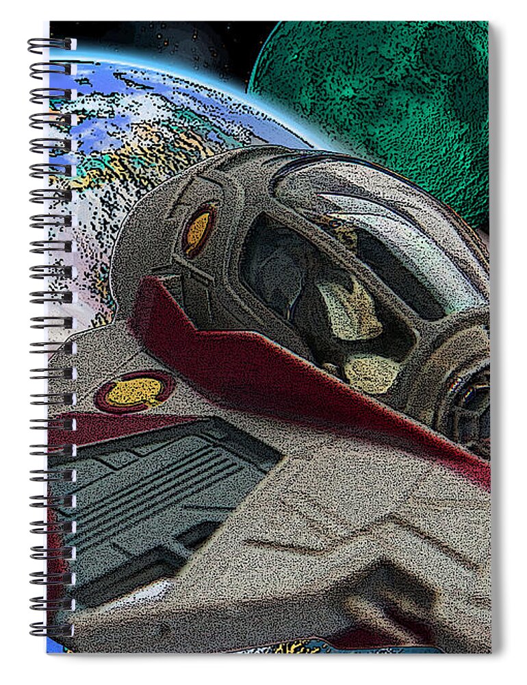 Obi-wan Kenobi Spiral Notebook featuring the photograph 10108 Obi-Wan's Starfighter by Colin Hunt