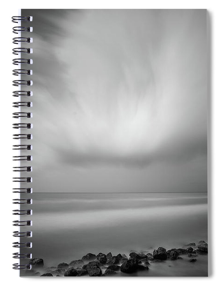 Long Exposure Spiral Notebook featuring the photograph Ocean and Clouds by Todd Aaron