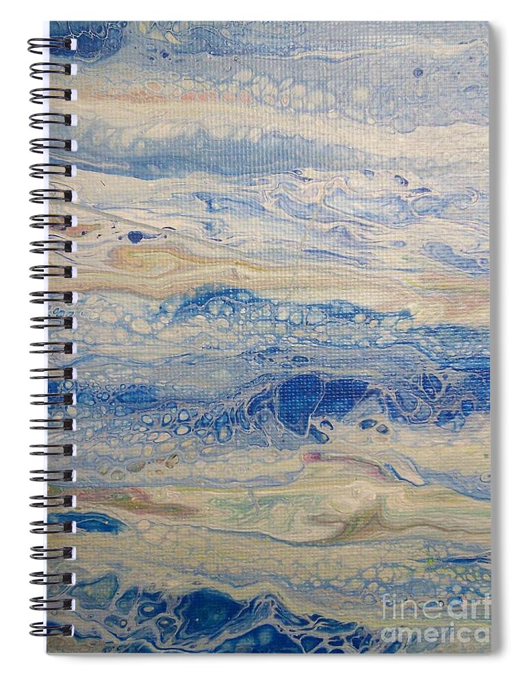 Beautiful Spiral Notebook featuring the painting Ocean Blue by Susan Nielsen