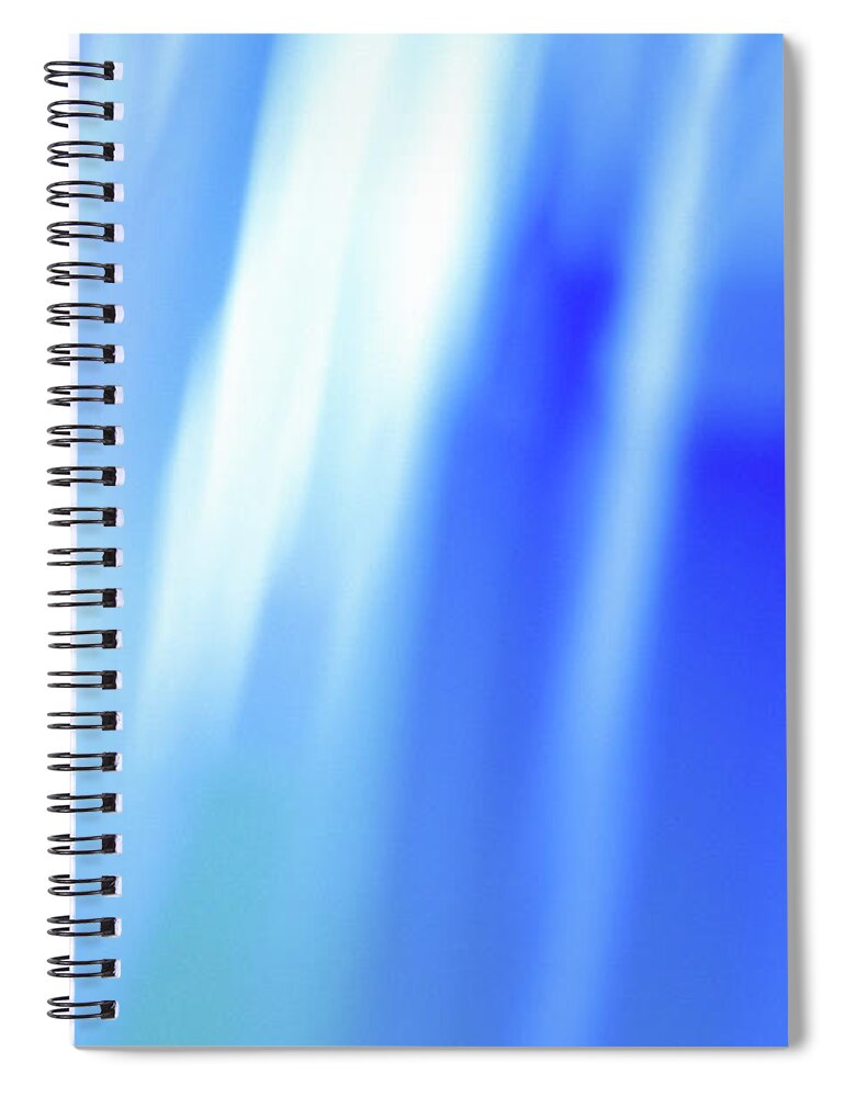 Abstract Spiral Notebook featuring the mixed media Ocean Blues Abstract by Laura Fasulo