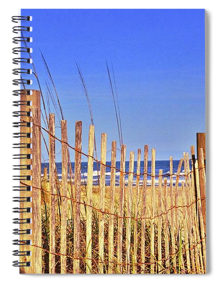 Ocean Dunes Spiral Notebook featuring the photograph Ocean Dunes by Lisa Wooten