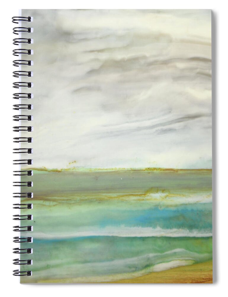Ocean Spiral Notebook featuring the painting Ocean Green by Jennifer Creech