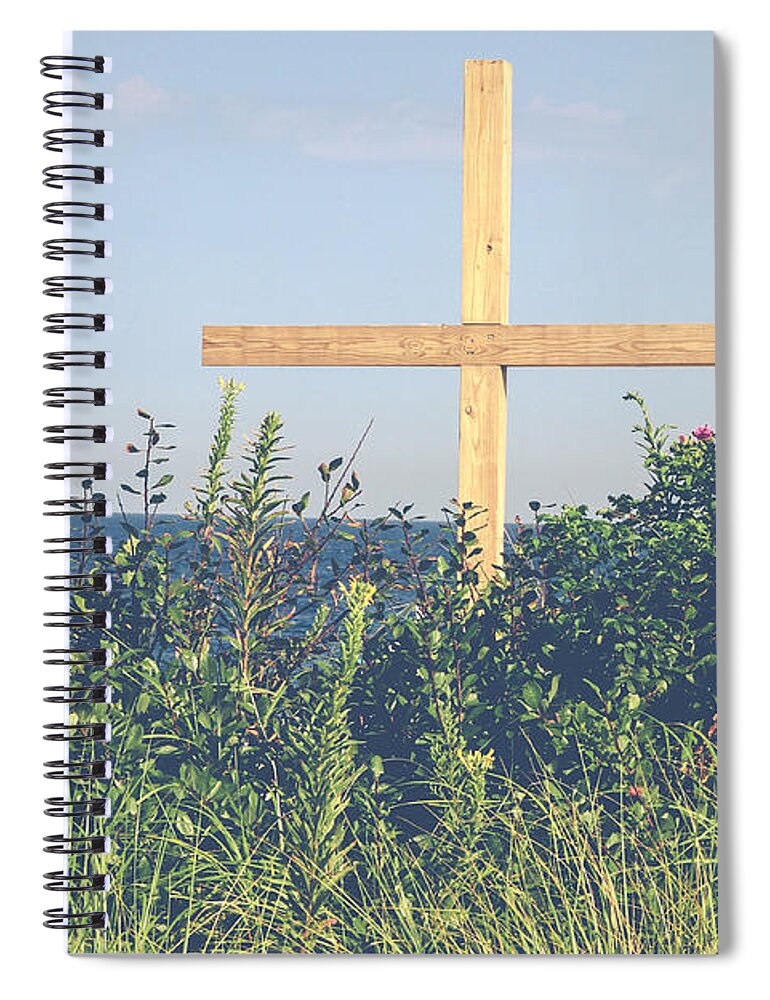 Ocean Grove Spiral Notebook featuring the photograph Ocean Grove Cross by Eleanor Abramson