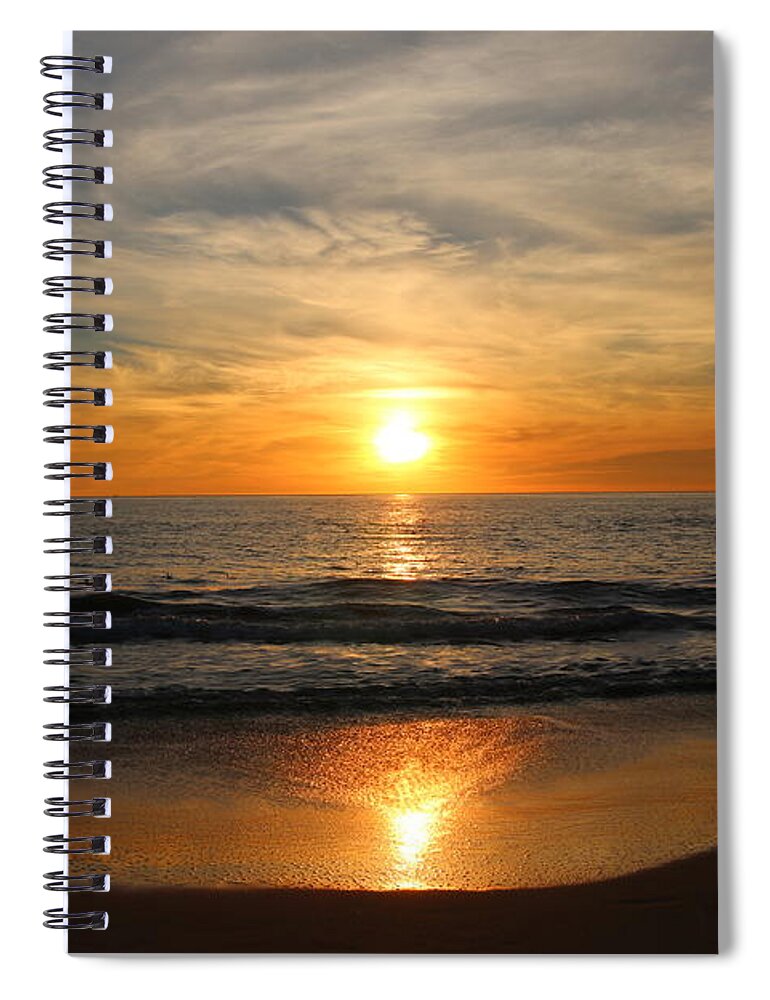 Ocean Spiral Notebook featuring the photograph Ocean Sunset - 7 by Christy Pooschke