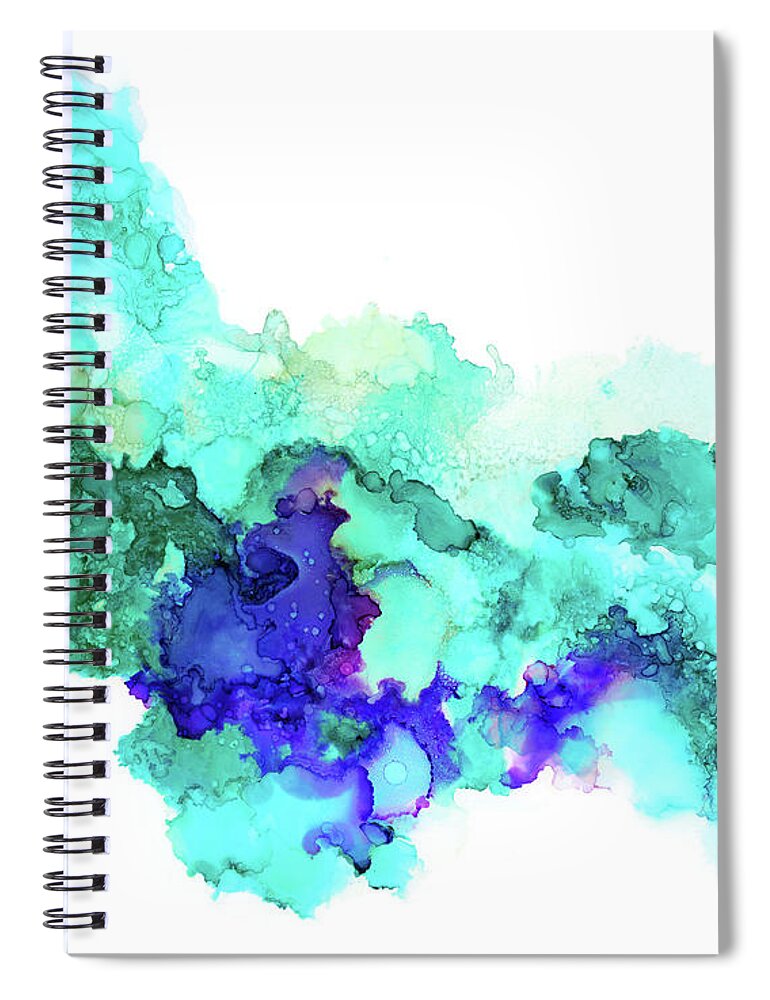 Ocean Spiral Notebook featuring the painting Oceanic by Tamara Nelson