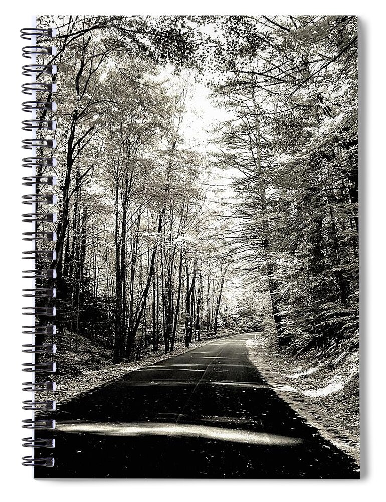  Spiral Notebook featuring the photograph October Grayscale by Kendall McKernon