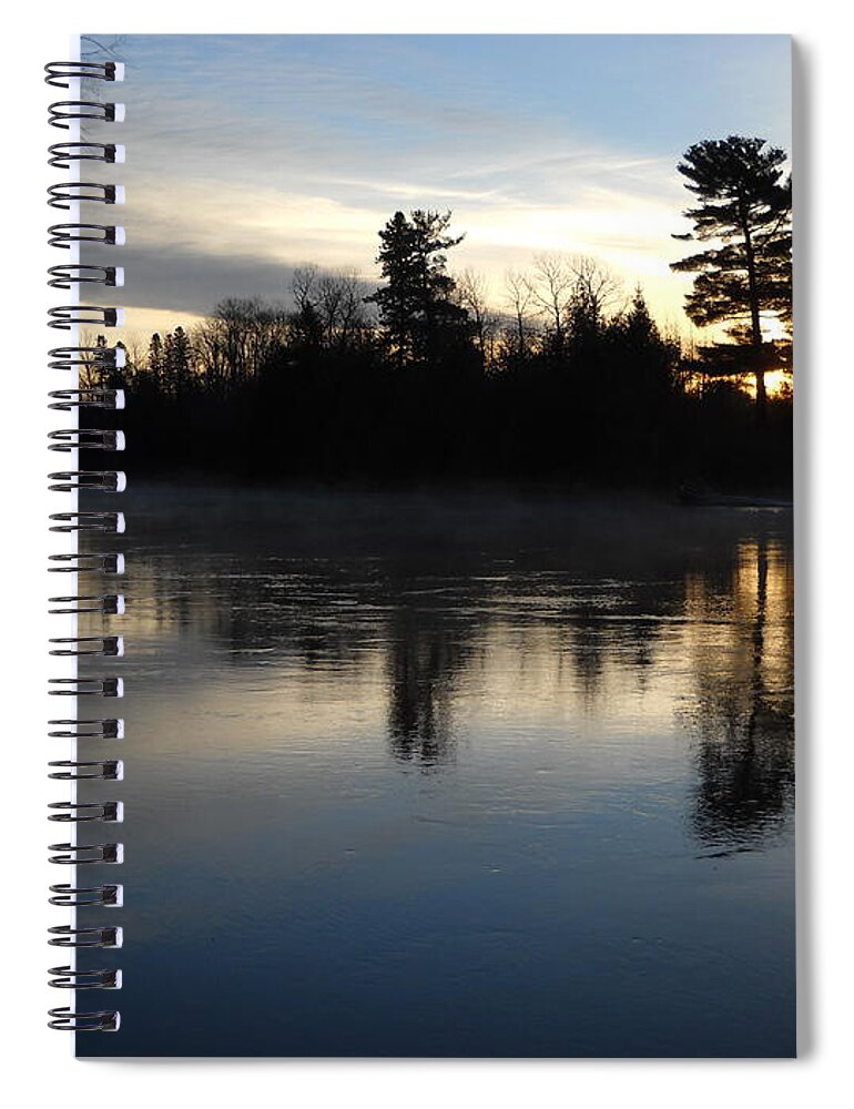 Mississippi River Spiral Notebook featuring the photograph October Mississippi River Reflection by Kent Lorentzen
