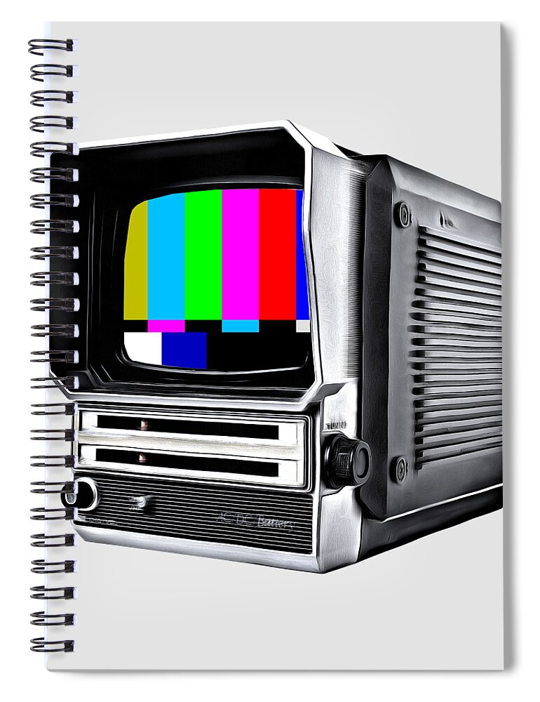 Tv Spiral Notebook featuring the photograph Off Air Tee by Edward Fielding