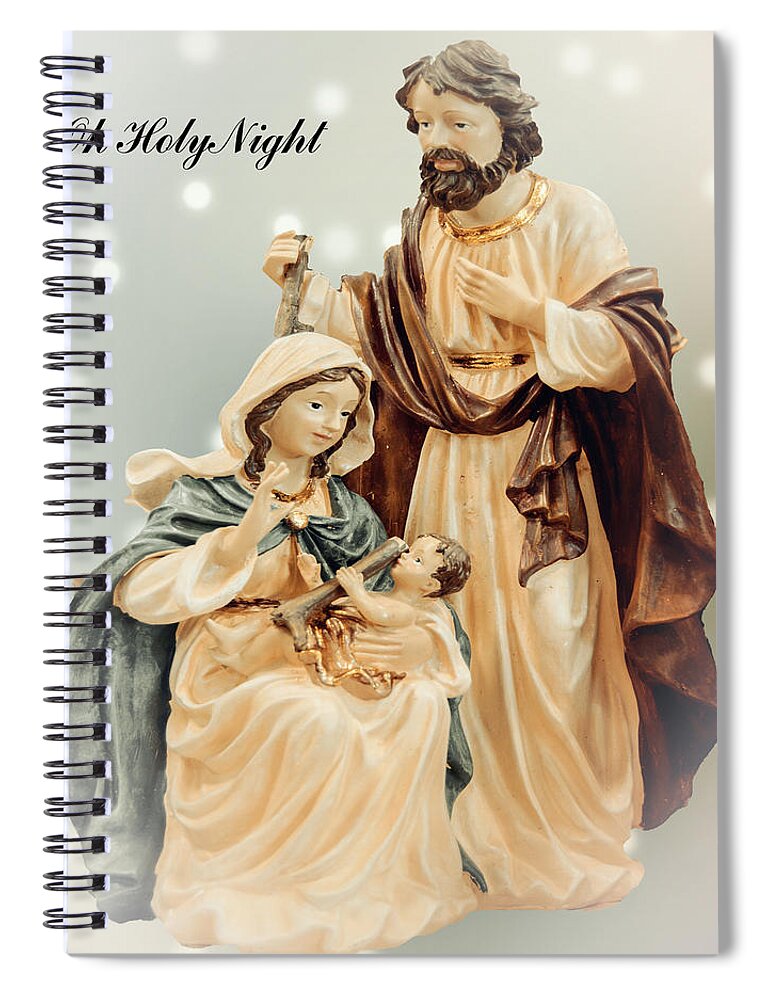 Scripture Spiral Notebook featuring the photograph Oh Holy Night by Leticia Latocki