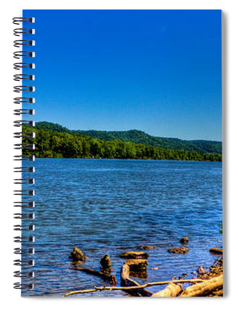 Ohio Spiral Notebook featuring the photograph Ohio River Bank by Jonny D