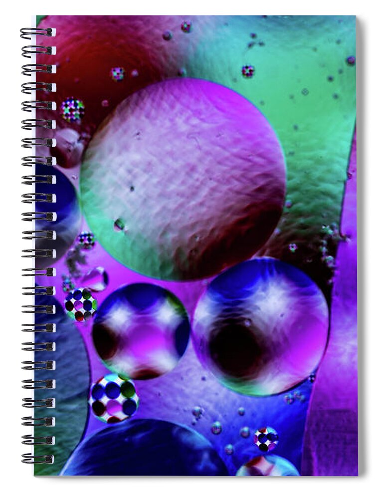 Jay Stockhaus Spiral Notebook featuring the photograph Oil and Water 2 by Jay Stockhaus
