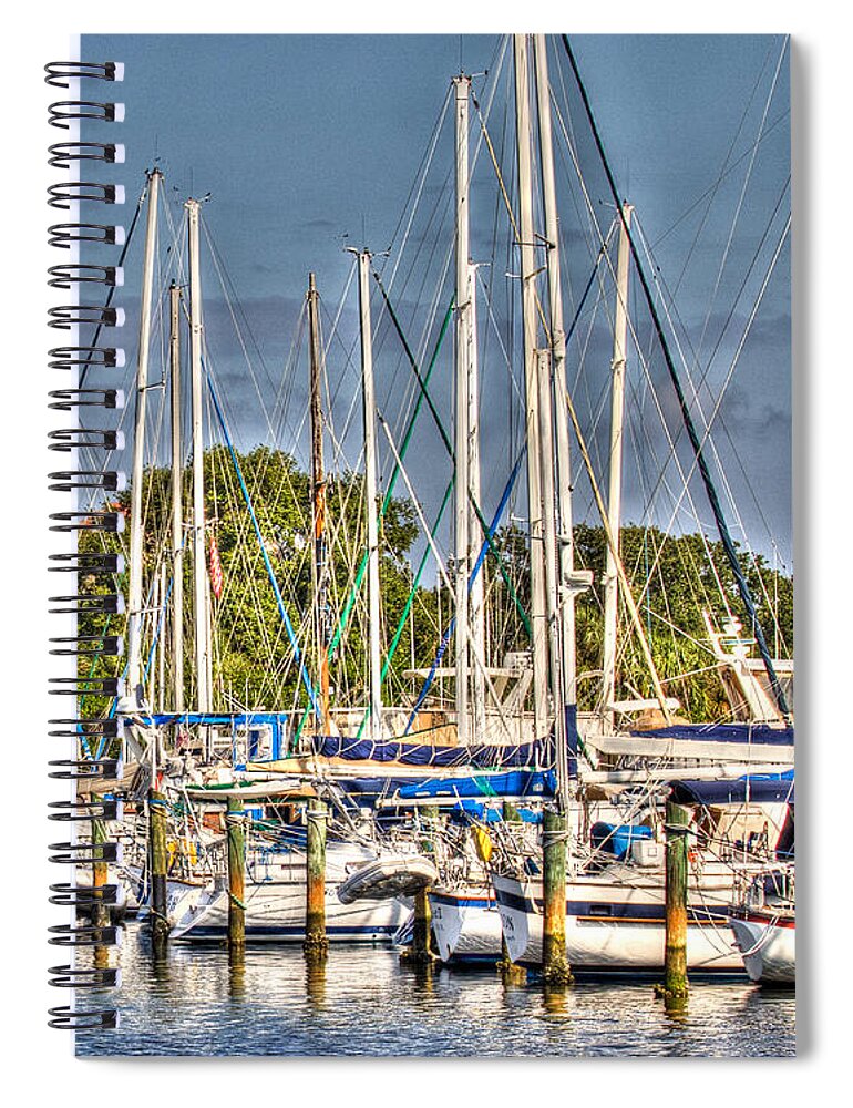 Art Spiral Notebook featuring the photograph Oil Painting Marina by Phil Spitze