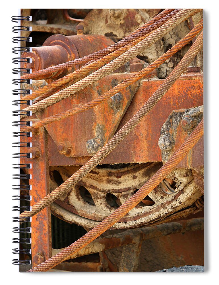Industry Spiral Notebook featuring the photograph Oil Production Rig by Art Block Collections