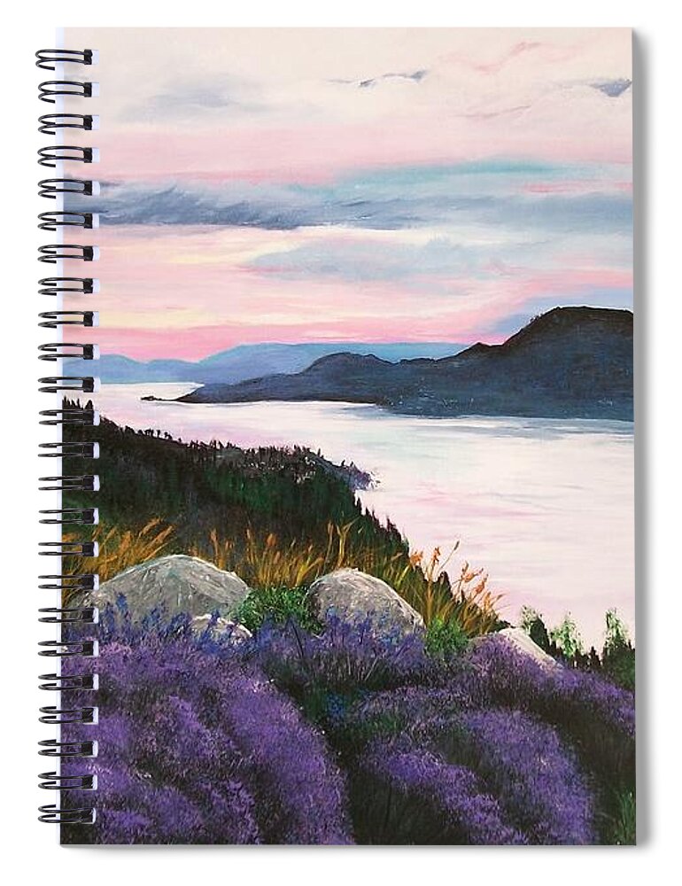 Okanagan Spiral Notebook featuring the painting Okanagan Lake Canada by Sharon Duguay