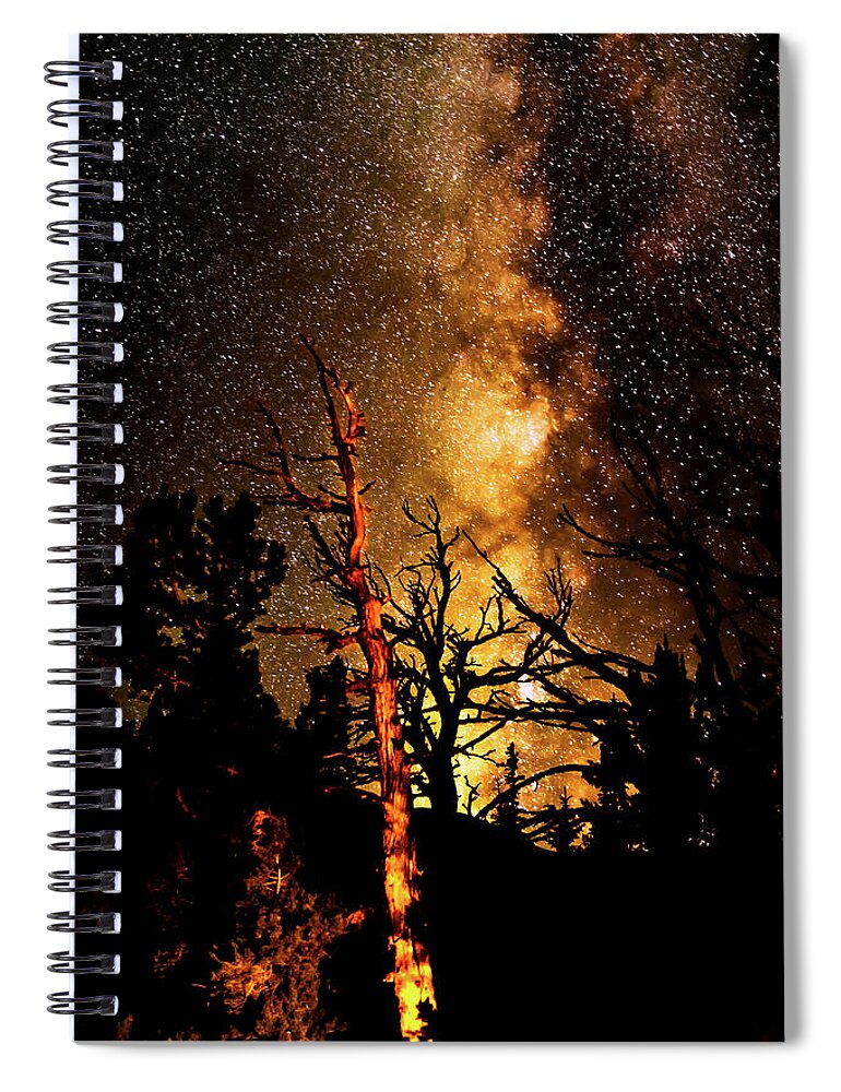 Milky Way Spiral Notebook featuring the photograph Old and Older by Greg Norrell