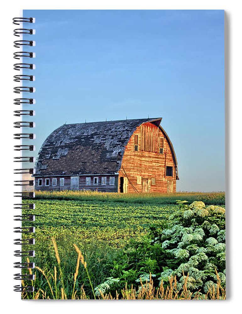 Elderberries Spiral Notebook featuring the photograph Old Barns And Elderberries by Bonfire Photography