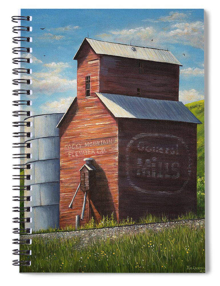Belt Mt Spiral Notebook featuring the painting Old Belt Elevator by Kim Lockman