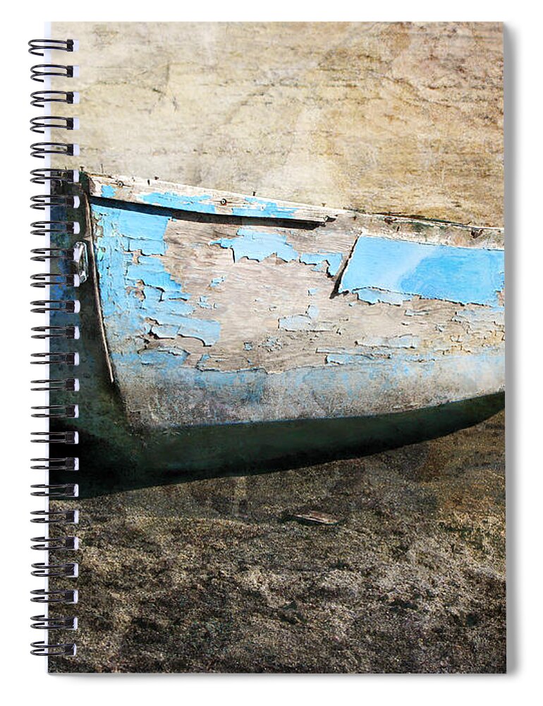 Boat Spiral Notebook featuring the photograph Old Blue # 1 by Ed Hall