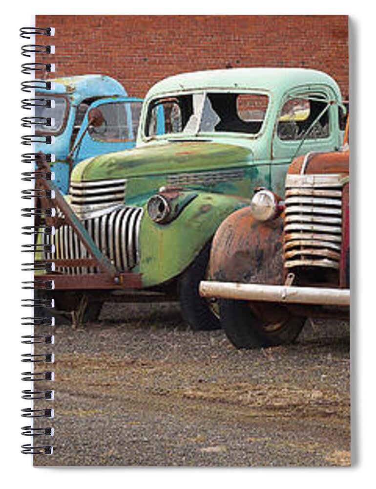 Dave's Old Truck Rescue Spiral Notebook featuring the photograph Old Buddies by Idaho Scenic Images Linda Lantzy
