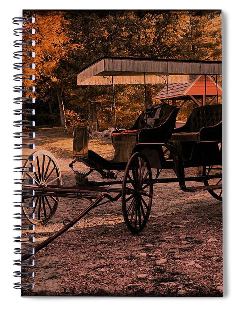 Old Spiral Notebook featuring the photograph Old Cart by Lilia S