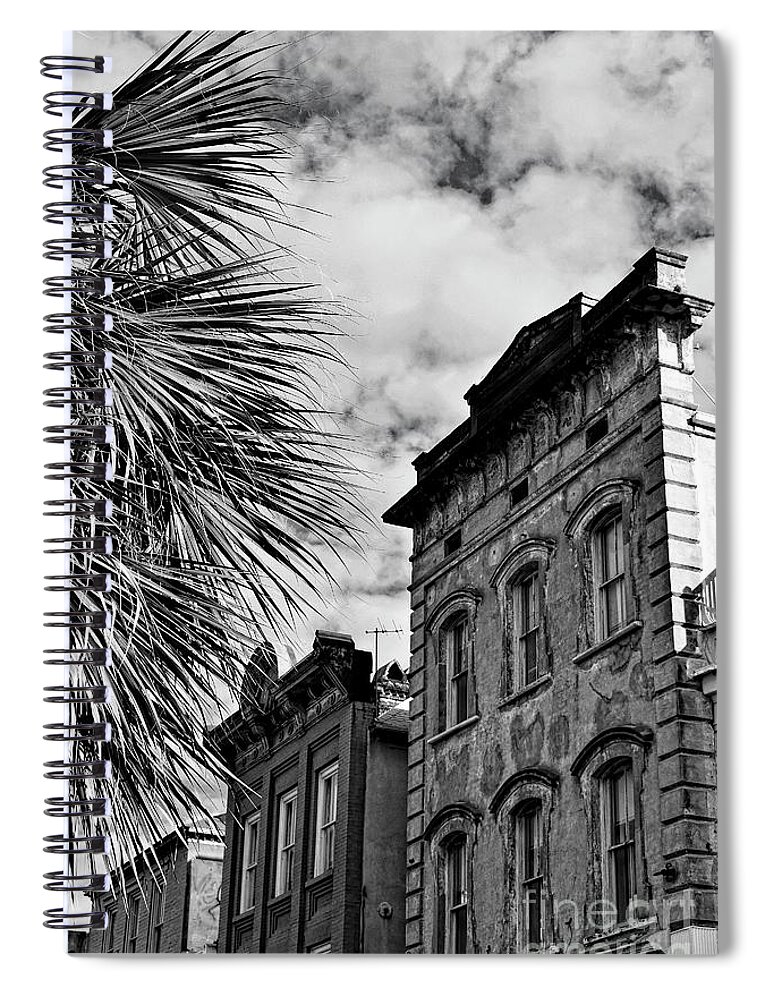 Culture Spiral Notebook featuring the photograph Old Charleston Bnw by Skip Willits