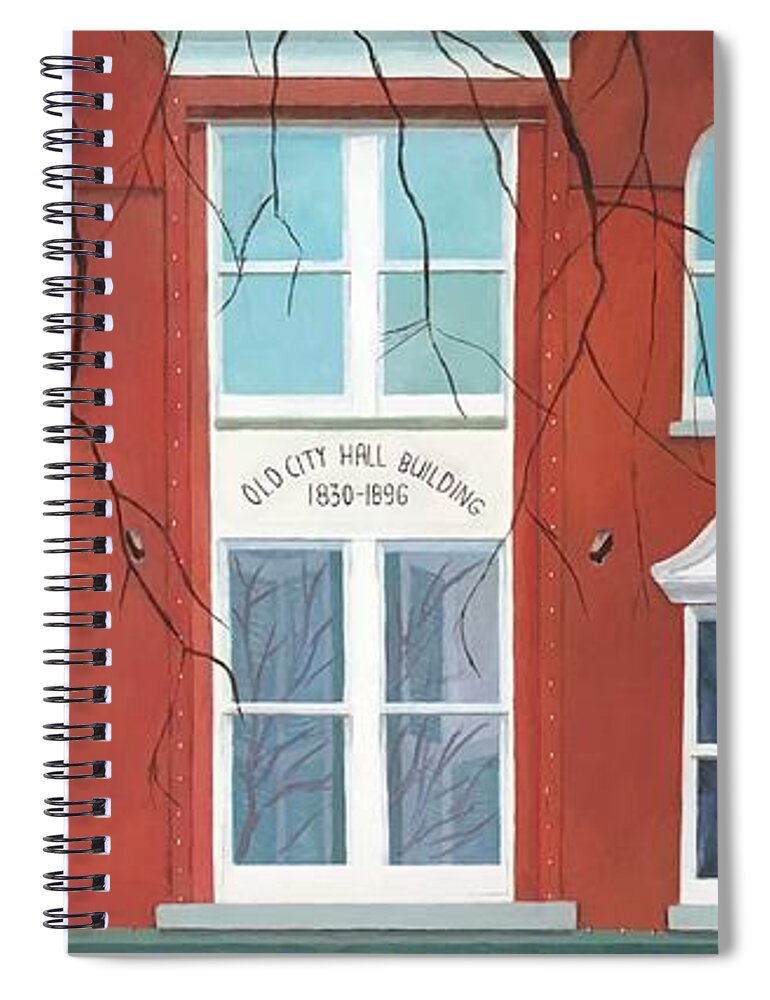 Cityscape Spiral Notebook featuring the painting Old City Hall by Claire Gagnon