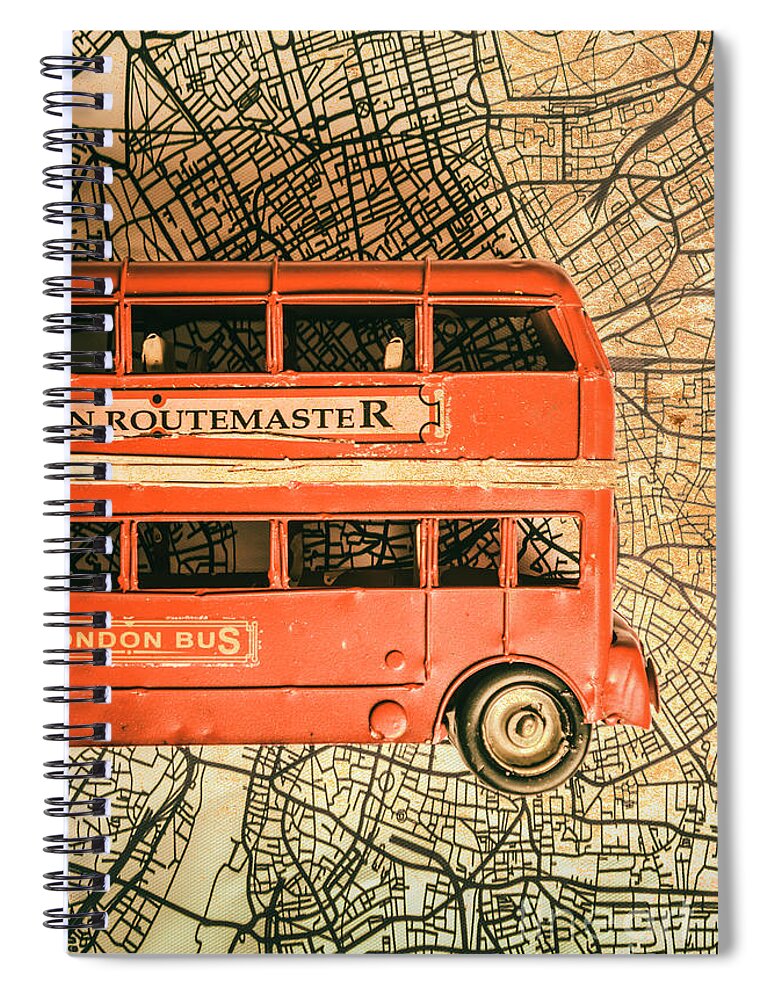 English Spiral Notebook featuring the photograph Old City Transit by Jorgo Photography