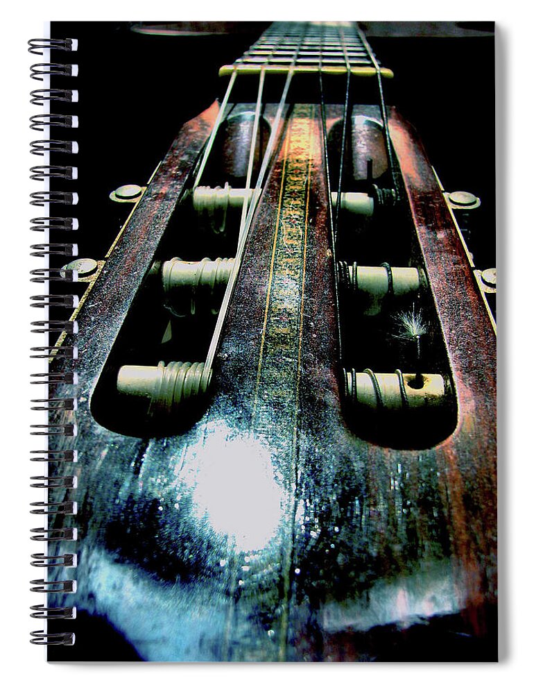 Guitar Spiral Notebook featuring the photograph Old Companion by Rory Siegel