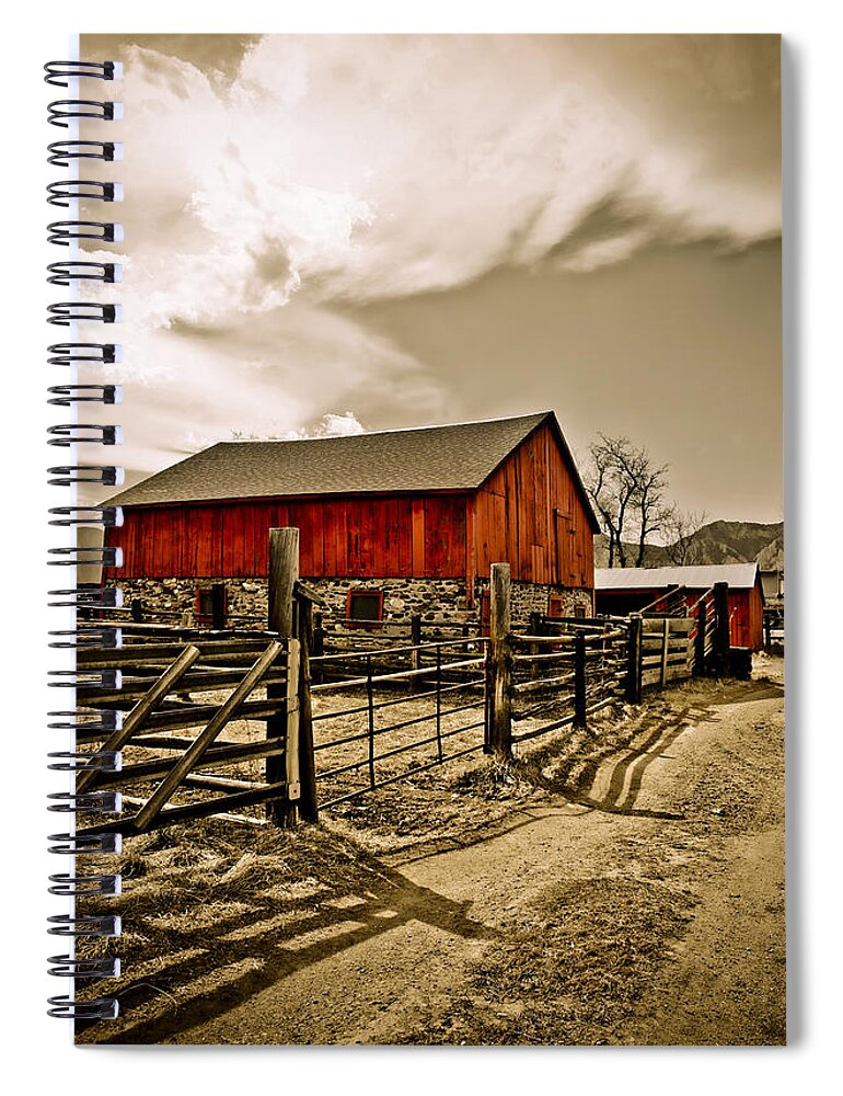 Americana Spiral Notebook featuring the photograph Old Country Farm by Marilyn Hunt