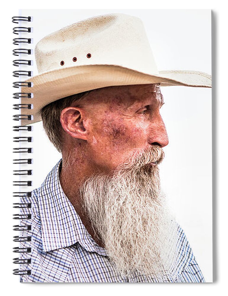 Cowboy Spiral Notebook featuring the photograph Old Cowboy by Diane Diederich